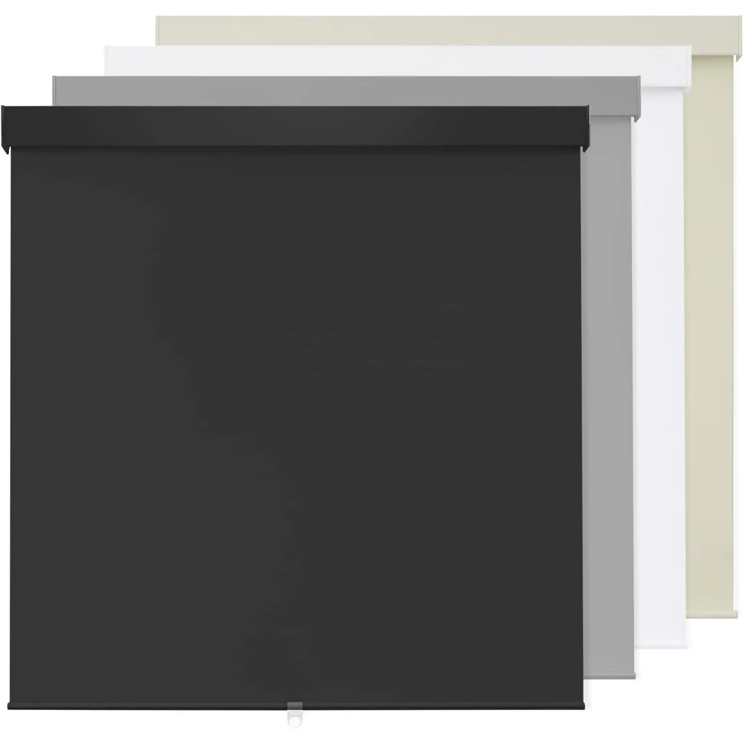 100% Blackout Cordless Roller Shades, Free-Stop Pull Down Window Blinds, Thermal Insulated UV Protection Fabric, Suitable for Home Office, Black, 23" W x 72" H