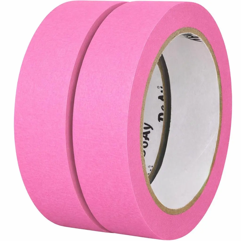 2 Pack  Painters Tape - Masking Tape 1 Inch Wide - Multi-Surface,  Adhesion, Indoor & Outdoor - 180FT  -  Tape for DIY, Labeling, Art, , General Purpose (#3910)