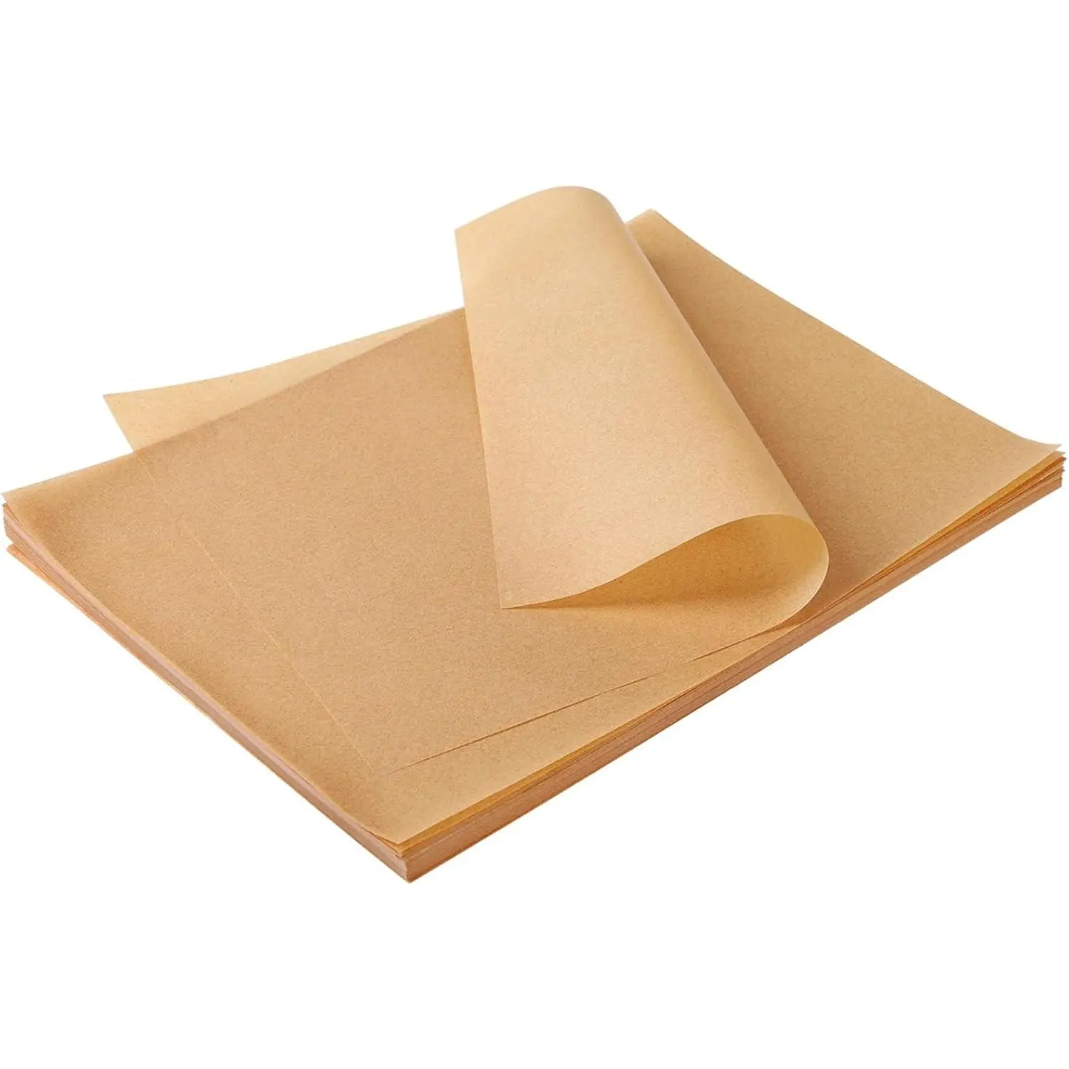 Unbleached Parchment Paper Sheets for Pet Home Use, 200-Pc Large Pack 9x13 in Precut Non-Stick Silicone-Coated Sheets for Oven, Pan Cooking, 200 Pcs