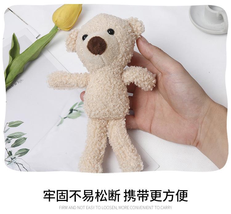 Cute teddy bear doll bear scarf bag pendant plush toy keychain creative doll