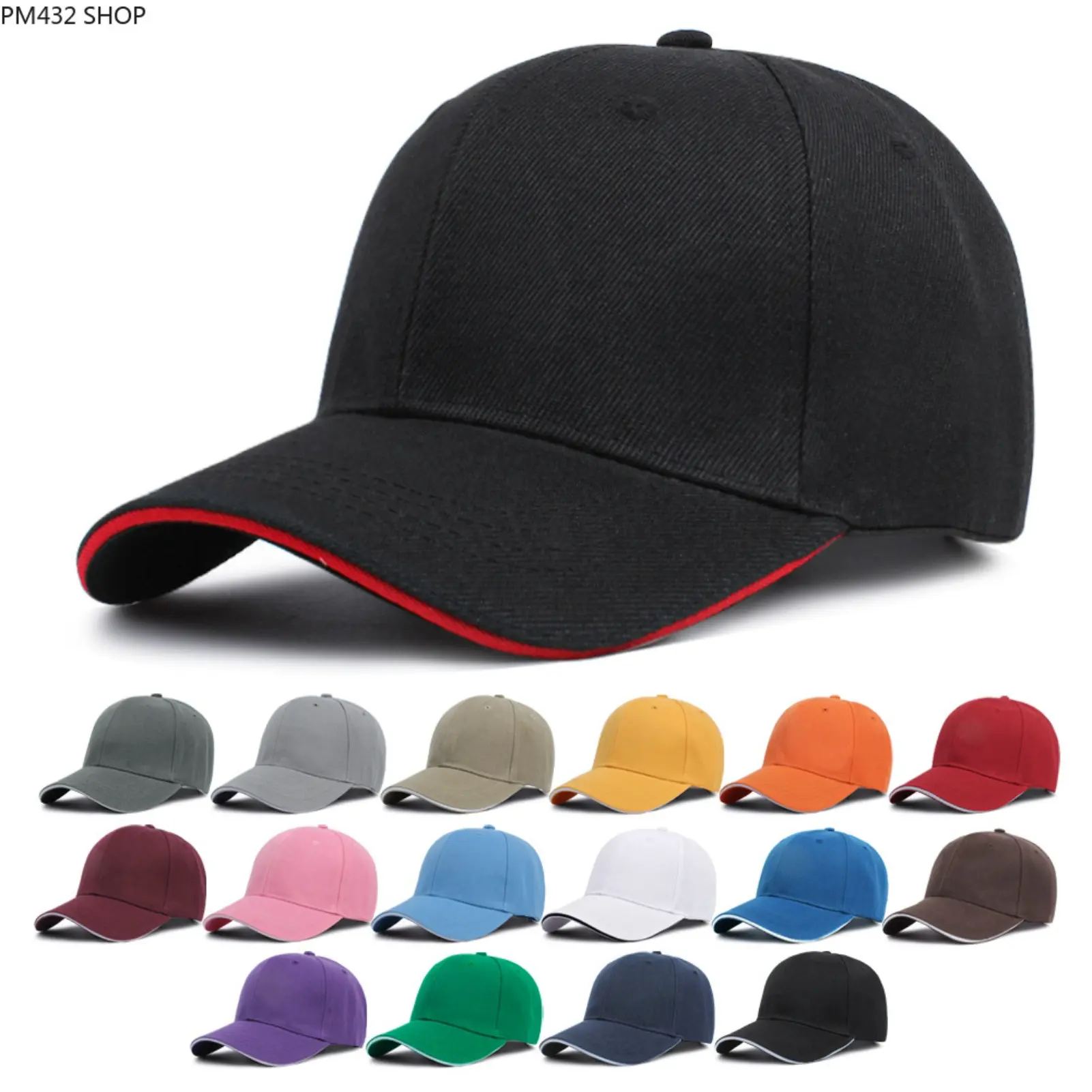 Custom Embroidery Baseball Cap for Men and Women – Sandwich Cotton Sun Protection Dad Hat, Adjustable Curved Brim Blank Cap for Logo Printing & Outdoor Casual Wear