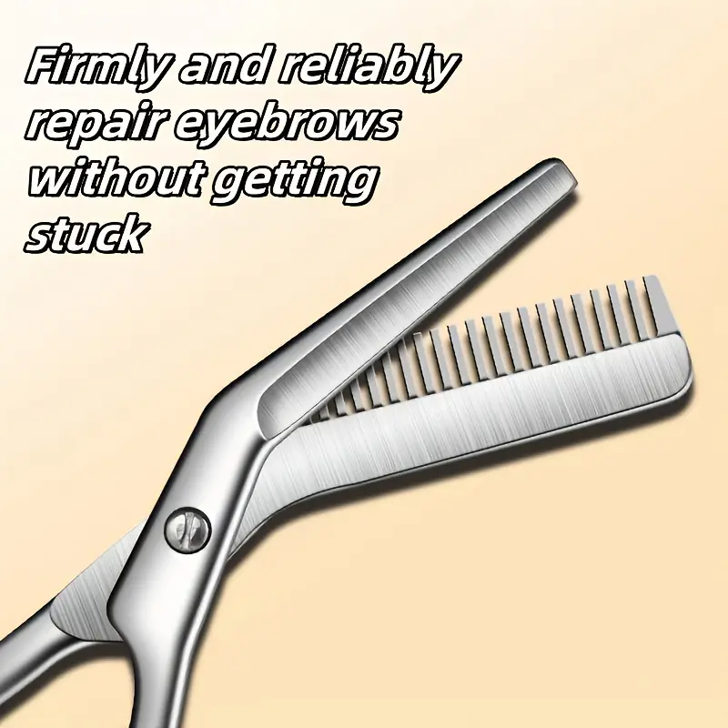 Stainless Steel Eyebrow Trimmer Scissors, for Women with Eyebrow Comb, Integrated Eyebrow Trimmer, Men's and Women's Eyebrow Trimmer, Hair Tools