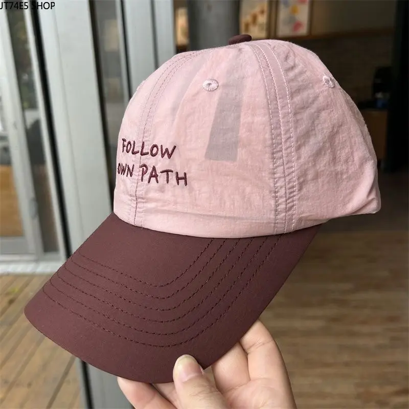 Unisex Clothes Outdoor Sports Baseball Cap - Quick-Dry, Lightweight, Breathable Contrast Colors, Large Fit, UV Protection Summer Hat with Adjustable Strap for Men, Women