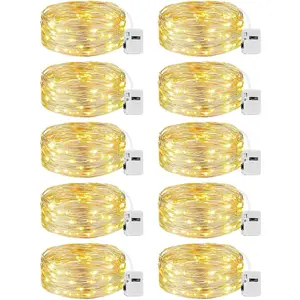 10 Pack Fairy Lights Battery Operated - 7ft 20 Led Twinkle Lights 3 Modes, Bulk Mini String Lights Waterproof for Mason Jars Vases Crafts Party Wedding Decoration Christmas -Warm Whitefidget toys