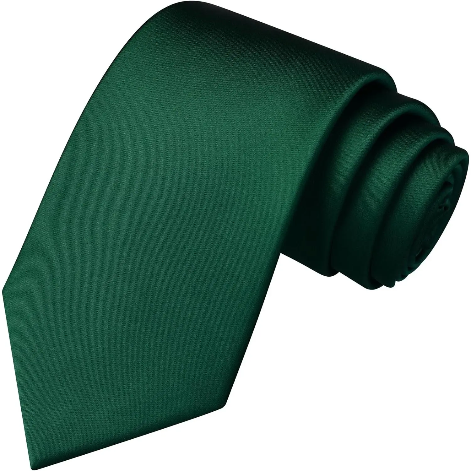 3.15"(8cm) Mens Solid Satin Tie Pure Color Necktie for Business and Wedding + Gift Box