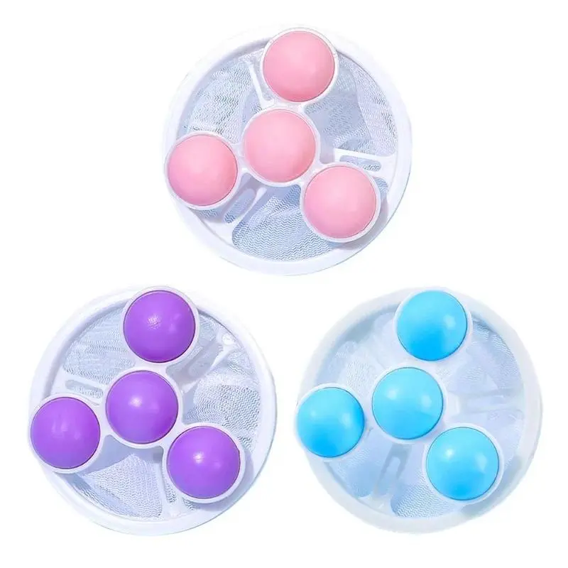 3Pcs Push Bubble Washer Balls Laundry Washing Balls Multifunctional No Winding Washing Machine Balls With Net