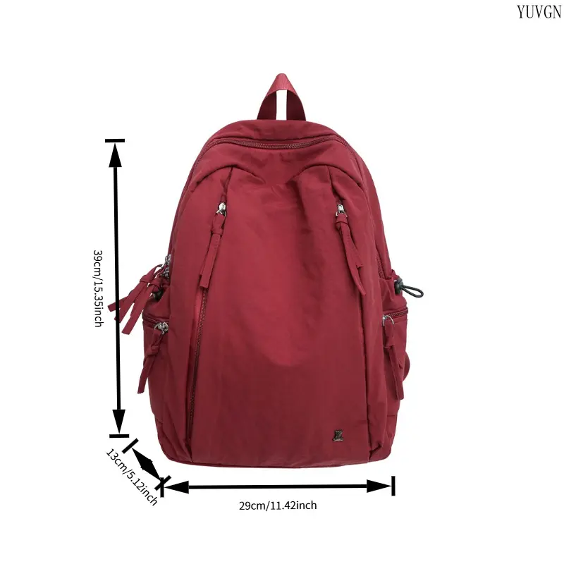 Unisex Ultra-Lightweight Cycling Bag - Soft Nylon Waterproof Multi-Compartment Daypack with Adjustable Shoulder Straps, High-Capacity Zip Closure for Daily Travel, Hiking/Light Outdoor, Backpacks, Youth, Casual, Daypack Size, Adjustable Straps, Rain‑Ready