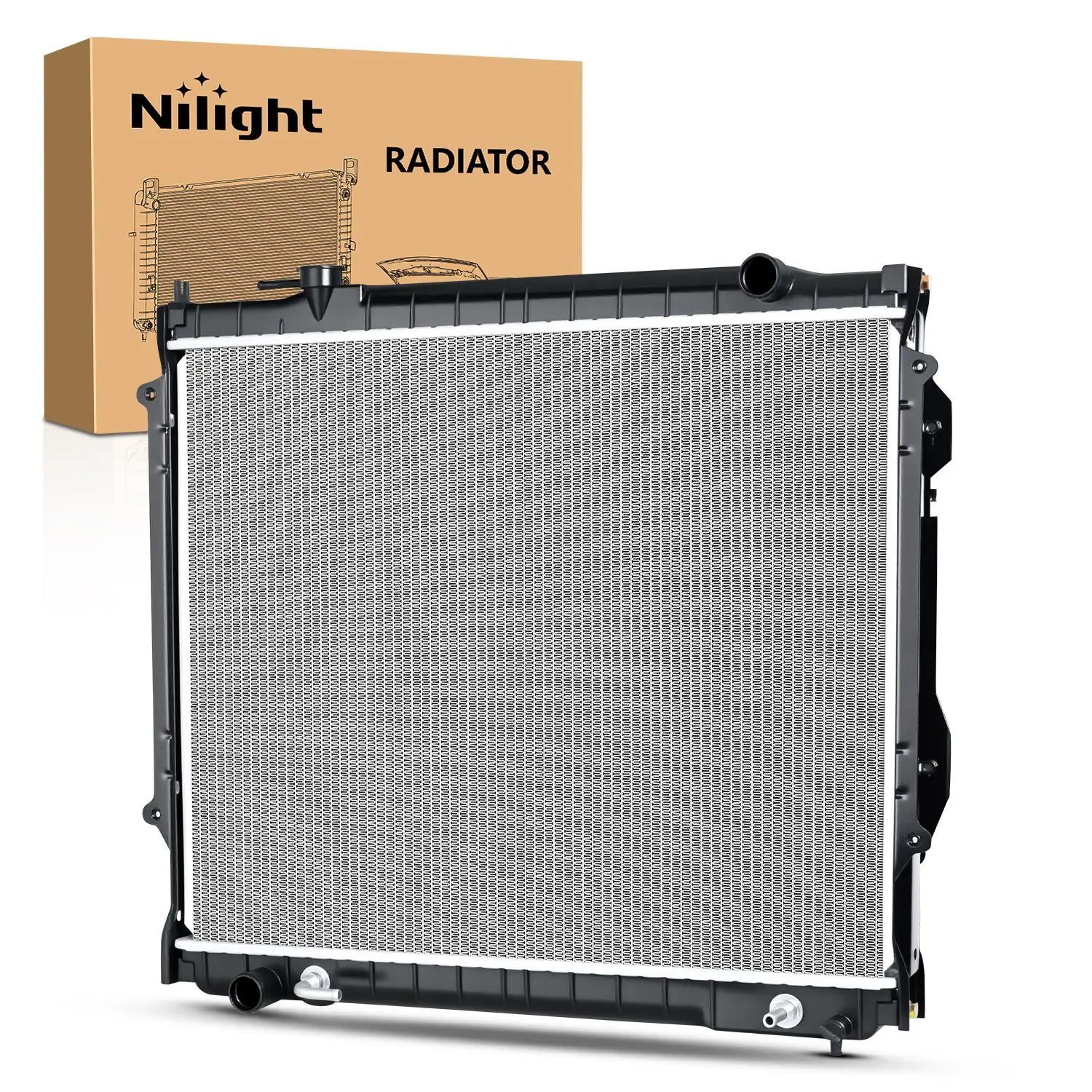 Nilight Automotive Radiator Complete Unit - Leak Tested Aluminum Core, Engine Cooling Auto Replacement Part for 1995-2004 Tacoma Models (2.7L L4, 3.4L V6; Base, DLX, Pre Runner, SR5) | Automotive Parts & Auto Parts Accessories