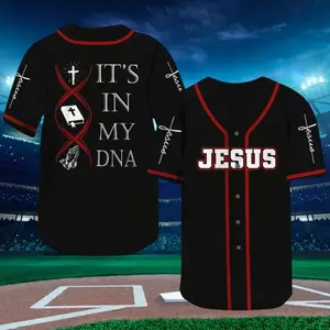Holiday Jesus Its In My DNA Baseball Tee Jersey Shirt Printed #   TikTokMadeMeBuyIt #   TikTokShop #   Jesus #   Baseball Jersey