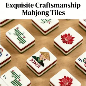 American Acrylic Mahjong Tiles Mulan Olive Green 4-Layer Push-Push Game Portable Home Leisure Entertainment Set Family Party Game Gift