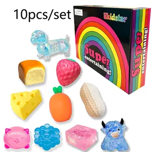10 Piece Surprise Blind Box Malt Sugar Stress Relief Fidget Toys, Creative Slow Rebound Squeeze, 10 Styles, Party Gift