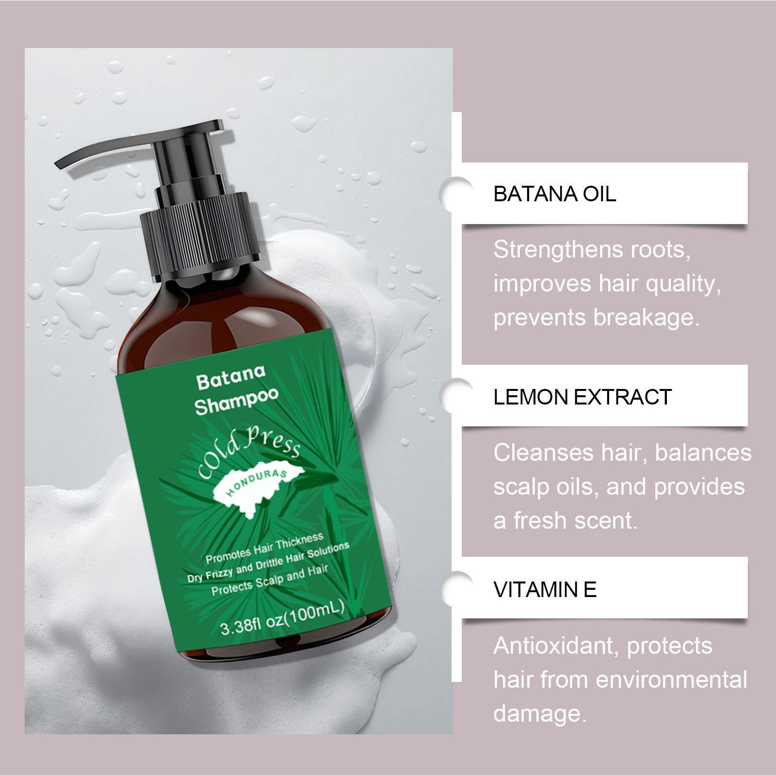 Batana Oil Hair Care Set - Hair Growth Bundle - Unrefined Batana Oil From Honduras To Achieve Thicker, Moisturizing Scalp Care, for Women Men, Nourishes The Hair Shaft, Fights Frizz, Haircare Solution, Mini Travel Set