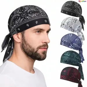 5-Pack Unisex Printed Headbands, Moisture-Wicking Breathable Bandana Helmet Liners, Anti-Sweat Sport Hair Accessory For Running Hiking Gym Workout Outdoor Daily Casual Wear