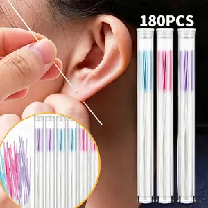 180pcs Ear Piercing Cleaning Line, Super Fine Ear Wax Removal, Odor Elimination, Anti-Clogging, Disinfection, Care, Women's Ear Cleaning Beauty Tool, Earwax Remover, Ear Cleaner, Ear Canal Cleaner, Ear Hole Cleaner