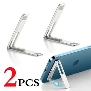Magnetic Ultra-Thin Foldable Phone Stand | Premium Metal Alloy Kickstand for Desktop & On-the-Go