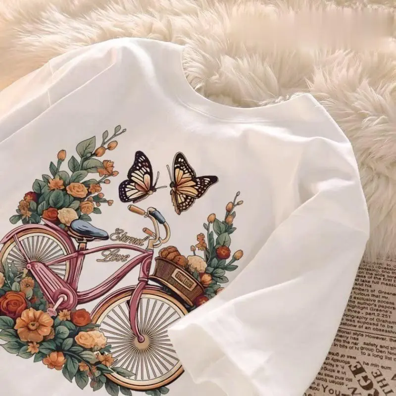 Women's Cotton T-Shirt with Graphic Print, Korean Streetwear Oversized Fit, Comfortable, Soft & Breathable for Summer Casual Wear, Women's Clothes, Loose, Streetwear Look, Oversize Women's T-Shirts