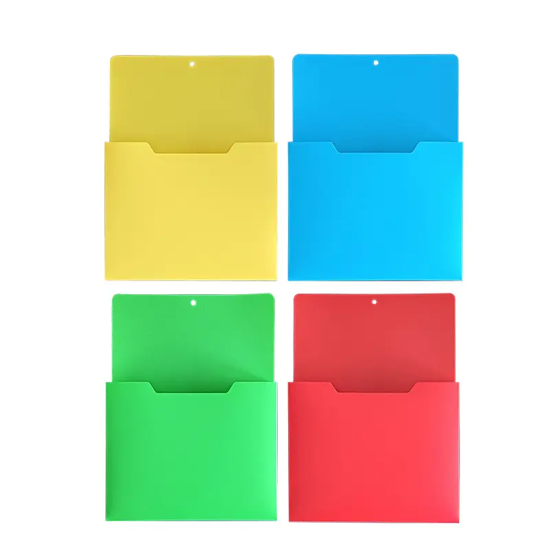 4 Pack File Paper Holder High Design Pocket Wall File Organizer Hanging Refrigerator Magazine Mail Letters Paper Holder for Teacher Office Classroom Supplies