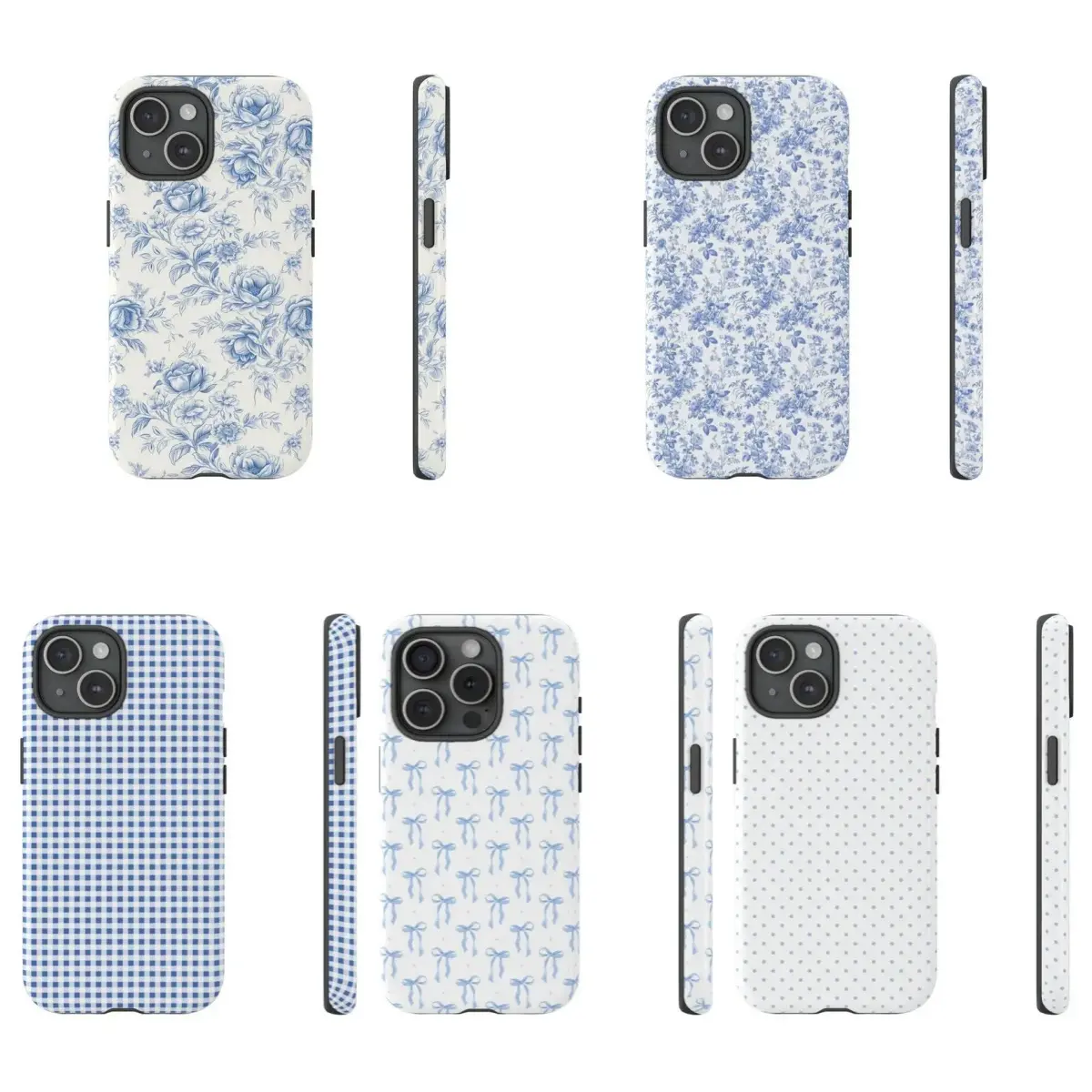 GFL-Coquette Preppy Blue Bow, Floral Preppy Trendy Phone Case For iPhone 11 12 13 14 15 16 17 Air Pro Max for Samsung S26 S25 S24 S23 S22 S21 Case,Gift for her/him/fans