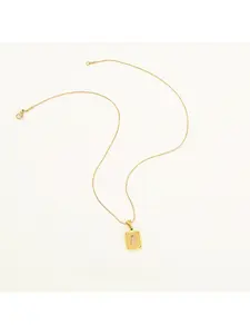 18K Gold Hollowed Out Flash A-O Letter Pendant Necklace for Women and Men Fashion Accessories