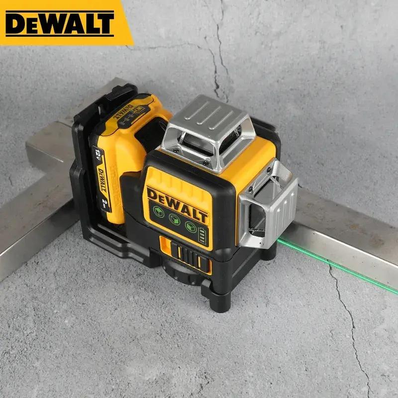 DEWALT DW089LG 360 Degree Vertical 12 Lines Laser Level 12V Battery with Bright Green Light & Additional Battery for Construction & DIY Projects
