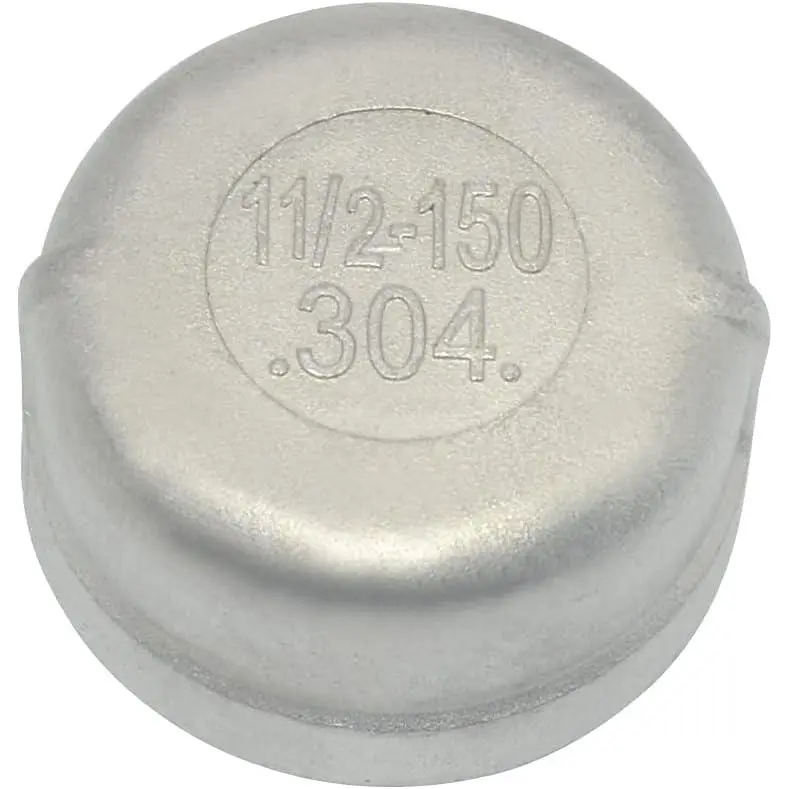 1.5" NPT Female Threaded Stainless 304 Cast Pipe Cap Fitting