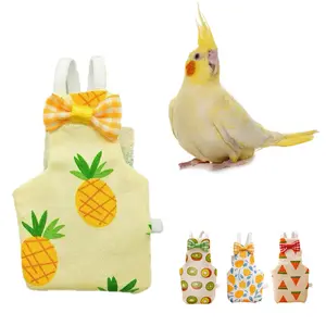 Parrot Diaper, Parrot Flight Suit, Bird Diaper.Reusable, washable and adjustable leakproof poop guard in cute design, With leash attachment,suitable for cockatiels, lovebirds and parakeets.#ParrotDiaper#ParrotFlightSuit
