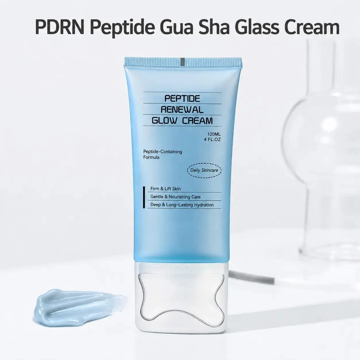 PDRN Peptide Gua Sha Lifting Gel Cream for Jawline Definition, Face Sculpting, Firming & Elasticity Care for Dry and Sagging Skin, Glass Skin Glow, At-Home Facial Care, Beauty Products | Korean Skincare