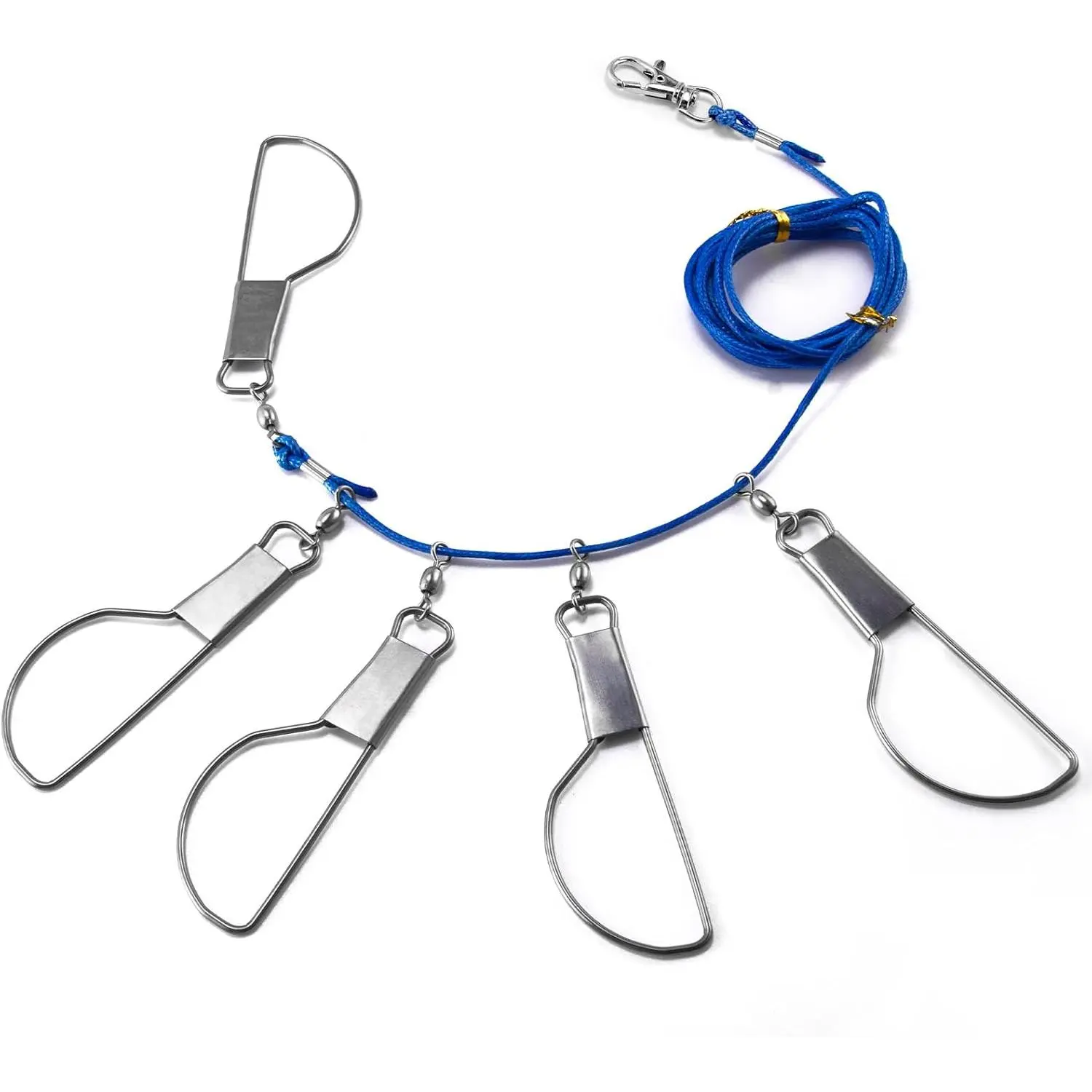 Fish Stringer 16ft/6.5ft, Fishing Stringer with Stainless Steel Swivels Snaps Lock and Heavy Duty Ground Pillar, Stringers Trout Fishing Gear for Trout Bass Salmon Walleye