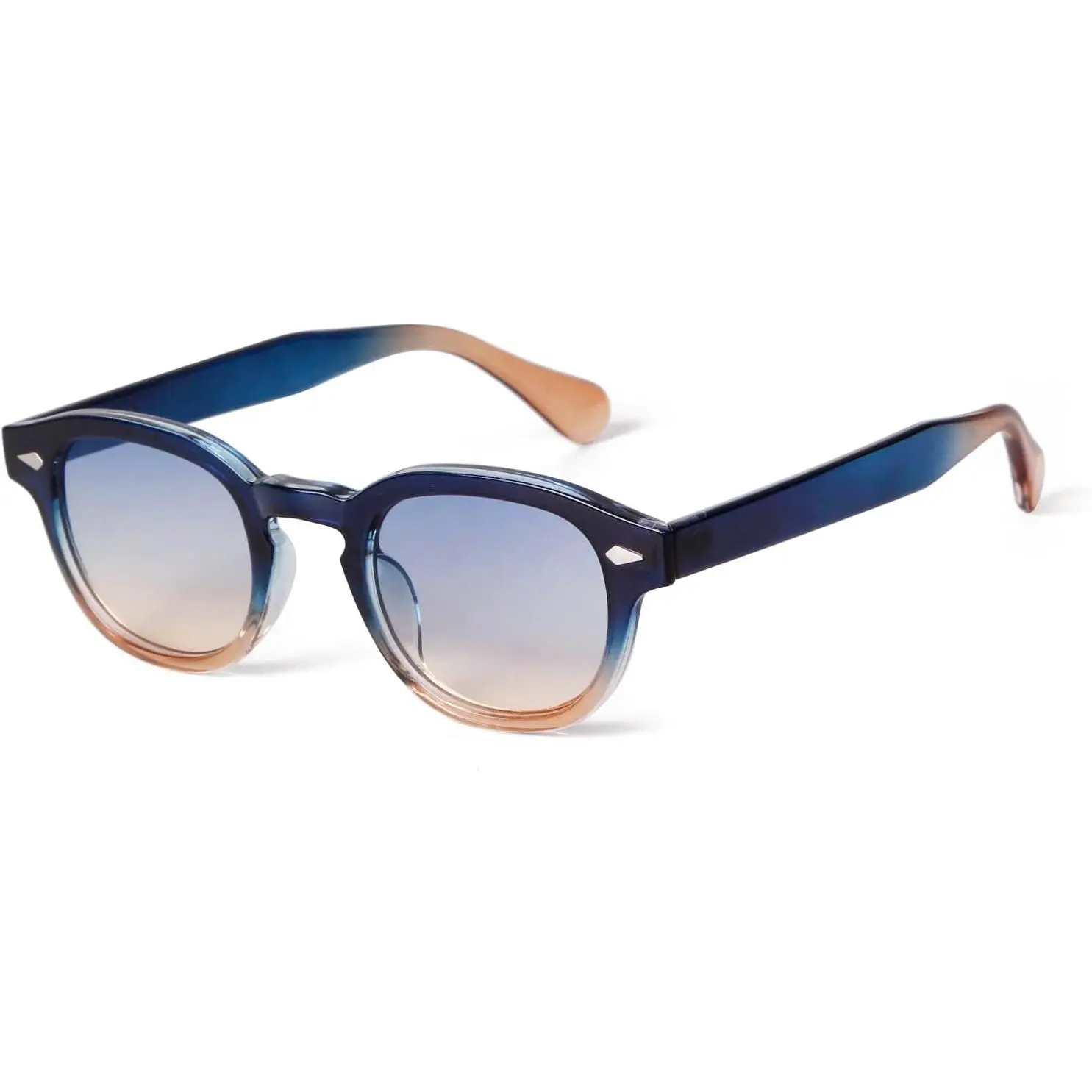Retro Small Round Sunglasses for Women Men | , Classic, Unisex,Small Circle Frame,Tinted Lens,Colored lens 46mm lens width,For Causal,Formal,Daily