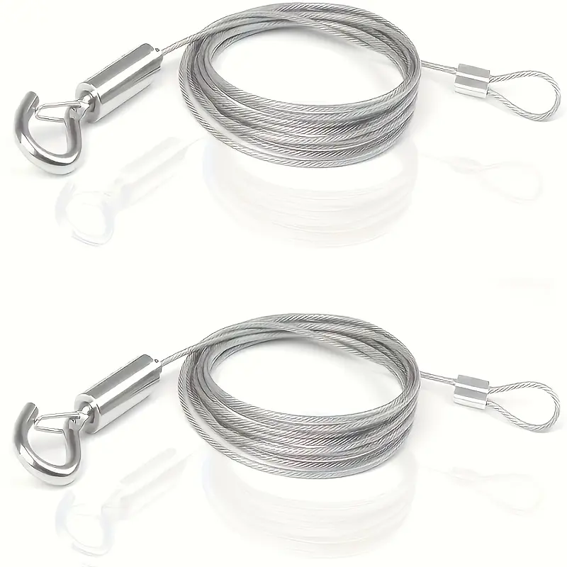 2 adjustable stainless steel rope metal buckles, durable and rust-proof multi-purpose hanging ropes, suitable for curtains, outdoor use, professional design, metal buckles, steel ropes for construction and multi-functional stainless steel ropes.