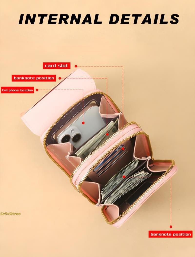 2026 Trendy & Minimalist: Elegant Women's Touchscreen Crossbody Phone Wallet — Multi-Card Slots & Coin Pocket Design | Adjustable Strap, Water-Resistant | A Must-Have for Shopping & Travel — Multiple Colors Available (Mother's Day Special)