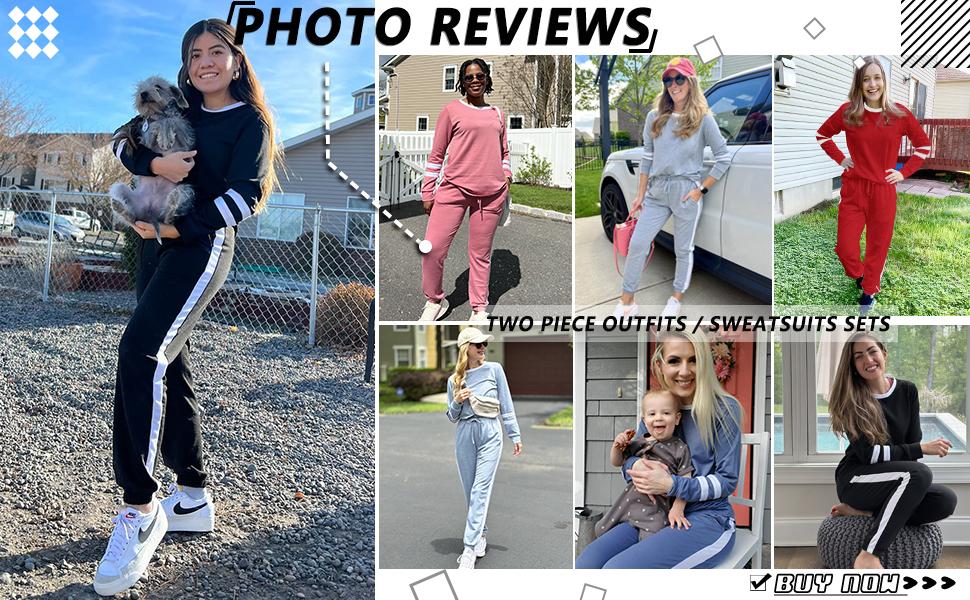 WIHOLL Sweatsuit for Women 2 Piece Outfits for Womens Crewneck Sweatshirts Pullover |(Size Up 1-2 for Oversized Look) SpringStatements