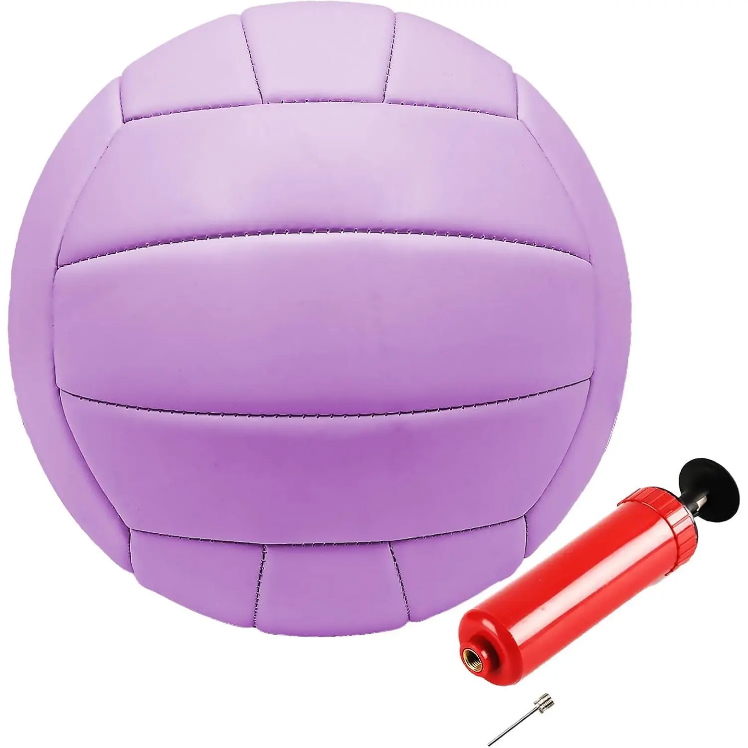 Official Size Volleyball, Soft Thick PVC Leather in Pure White, Waterproof for Indoor/Outdoor Beach & Pool Training, DIY-Friendly Volleyball Gear Includes Pump