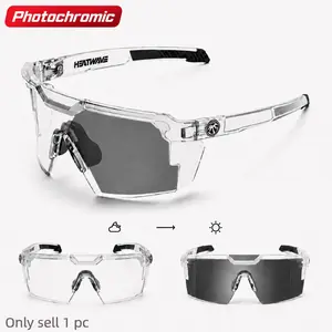 Photochromic Sports Glasses - Lightweight UV400 Cycling Sunglasses with Anti-Slip Nose Pads, Wide Vision Outdoor Eyewear for Running, Hiking, Fishing & Riding