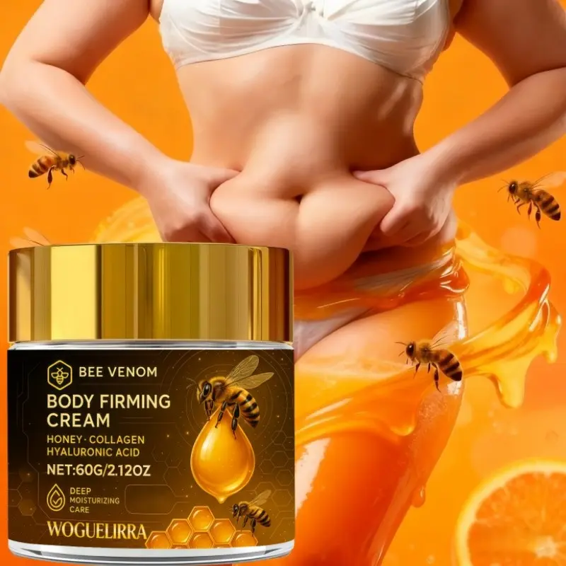 Advanced Bee Venom Firming Cream, 60g, for Full Body, Legs, Arms, Abdomen, Quick Absorption, Deep Moisturizing Formula, Collagen, Hyaluronic Acid, Vitamin E, Honey
