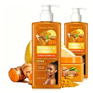 Turmeric vitamin C exfoliating body cleanser, mild moisturizing, Hydrating and soothing skin, soft and smooth, rich and lasting foam