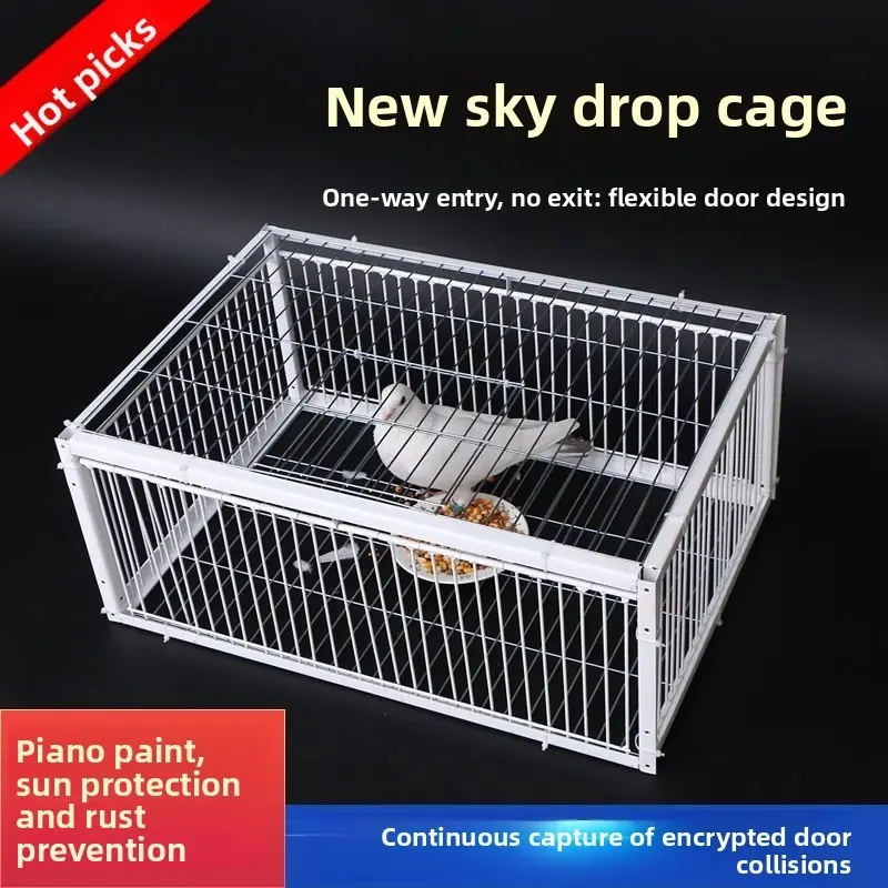 The outdoor household roof of the sky falling cage can only enter and exit the pigeon cage. The active network bumps into the door, and the carrier pigeon automatically enters the door. Pigeon artifact Iron Bird Cage Bird Supplies