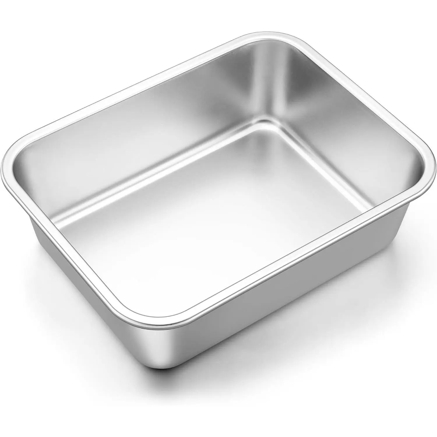 12¾ x 10 Inch Lasagna Pan, Deep Stainless Steel Rectangular Cake Pan Rectangular Baking Dish