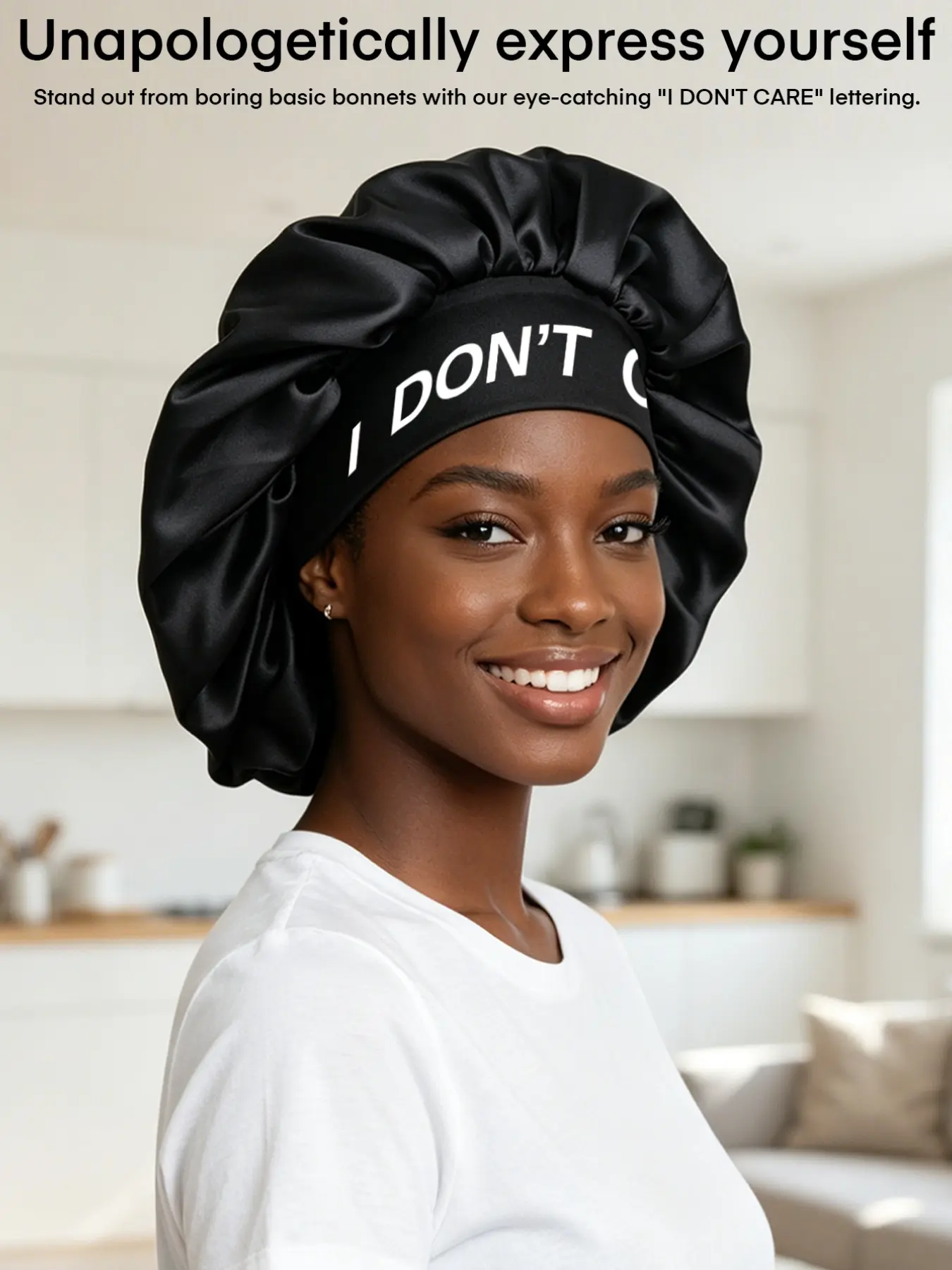 Women's Fashion Sleep Cap, Wide Brim Elastic Hair Hat, Ideal for Sleeping & Bathing, Suitable for Curly/straight Hair, Stylish Print Design