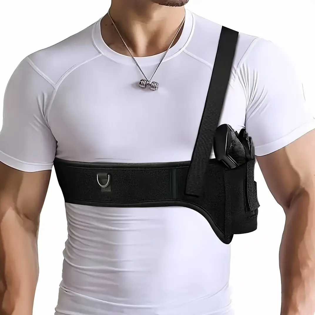Tactical Shoulder Holster with Quick Release Belt & Underarm Waist Pack 9mm Holster for Concealed Carry Sig P365 LC9 LCP Men Women Universal Safety Buckle