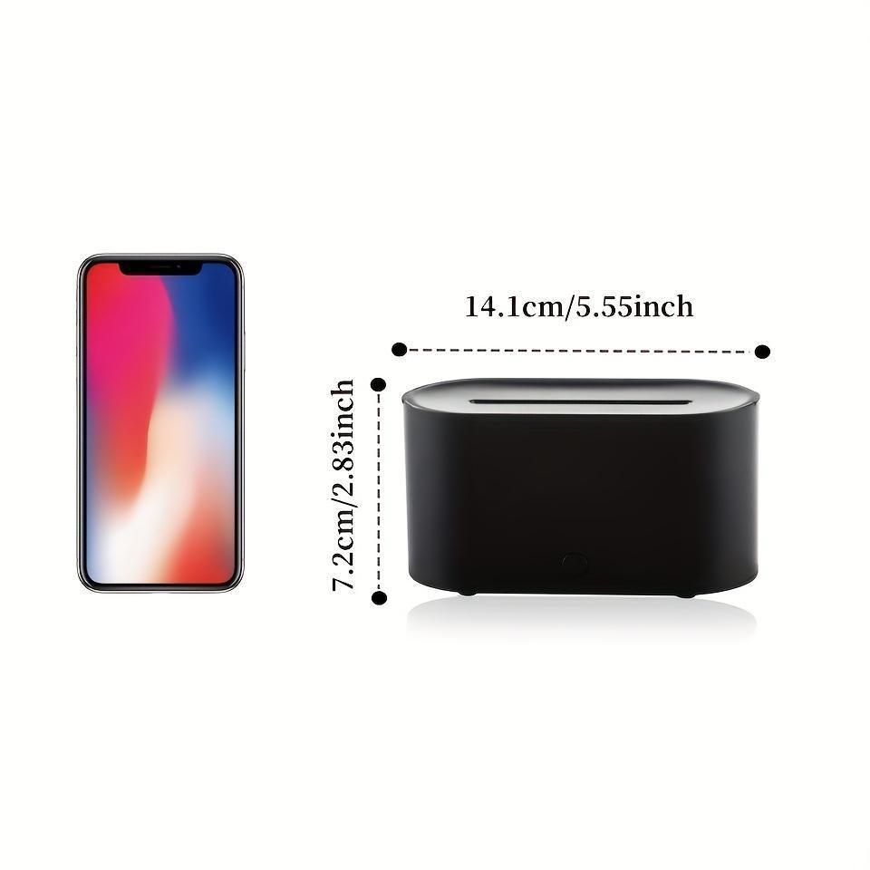 Flame Aromatherapy Machine, USB Powered Simulation Flame Humidifier, Silent Aromatherapy Diffuser, Aroma Diffuser Humidifiers, Suitable for Home Bedroom and Office