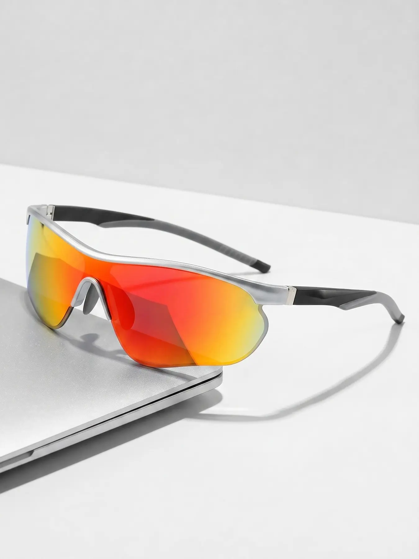 GIGULA Fashion Wraparound Sports Sunglasses, Cycling Eyewear, Lightweight Half Frame Design, Men's Glasses for Cycling, Running, and Other Activities