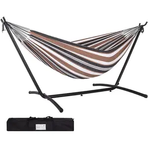 Hammock with Stand,outdoor frame-supported hammock, indoor anti-tipover hammock, iron frame, leisure hammock