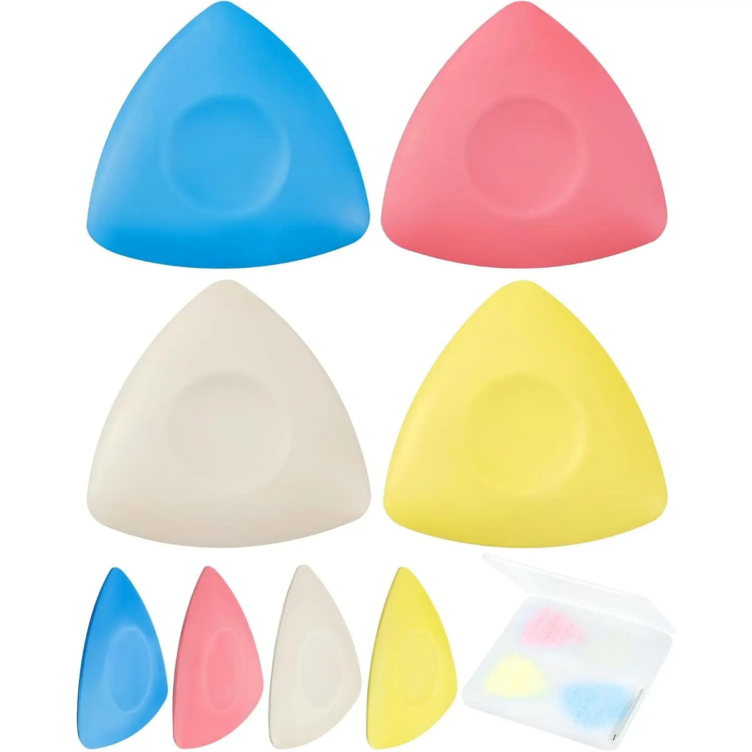 Triangle Sewing Chalk Set, 4-Piece Pack in 4 Colors for High-Quality Fabric Marking, Tailoring, and Quilting Crafts, 4 Color, Affordable Prices