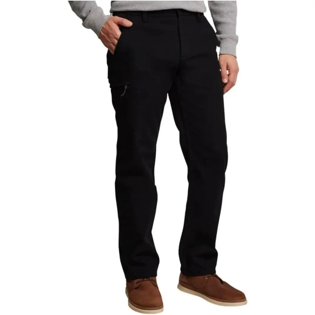 Men's Comfort Stretch Relaxed Fit Bonded Fleece Lined Canvas Utility Pant