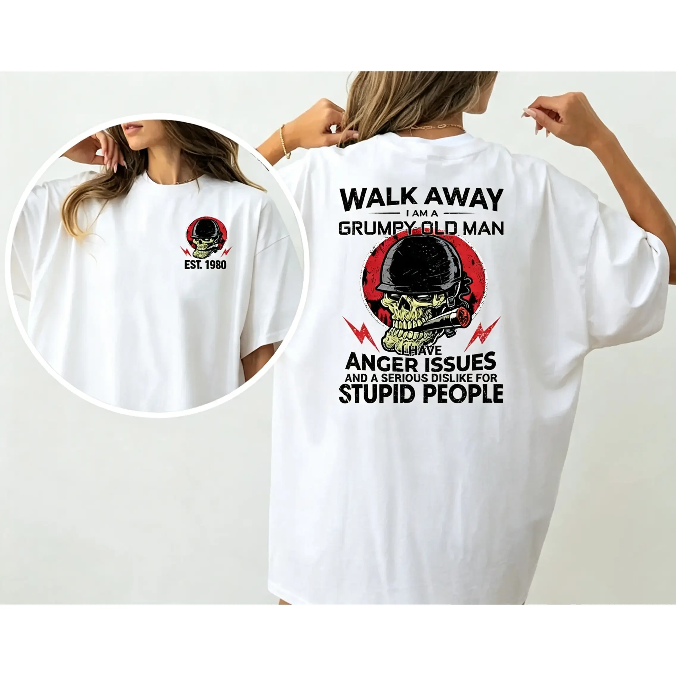 [Generation Studio] Personalized Year 1965-1980 I Am Grumpy Old Man Generation X T-Shirt, Gen X Walk Away Shirt, Generation X Shirt, Full Colors, Full Sizes, For Men, For Women