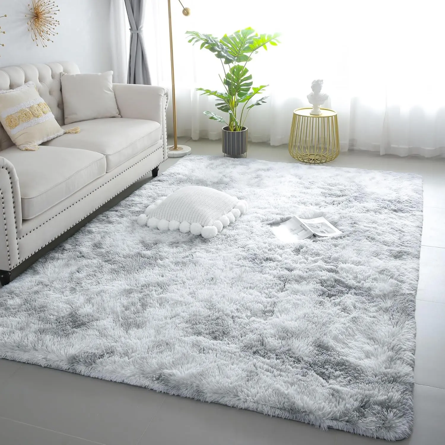 Shag Area Rugs for Bedroom Living Room, Contemporary Rugs, Ultra Soft Fluffy Area Rugs for Dorm, Indoor Carpet Nursery Rugs for Kids Room Home Decor