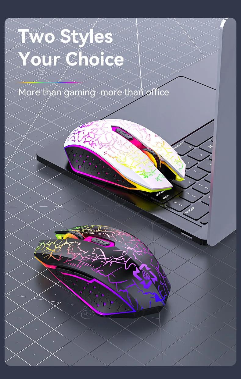 Bluetooth 5.2 RGB 2.4G Wireless Dual-Mode 6 Buttons Silent For MacBook Tablet Laptops Computer gaming mouse Bluetooth 5.2 RGB 2.4G Wireless Dual-Mode 6 Buttons Silent For MacBook Tablet Laptops Computer gaming mouse