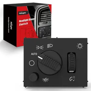 Nilight Headlight Dimmer Switch with Warm White LED Light, Vehicle Accessories Compatible with 2003-2007 Chevy Silverado 1500 2500 3500, 2003-2006 GMC Sierra 1500 2500, Cadillac Escalade
