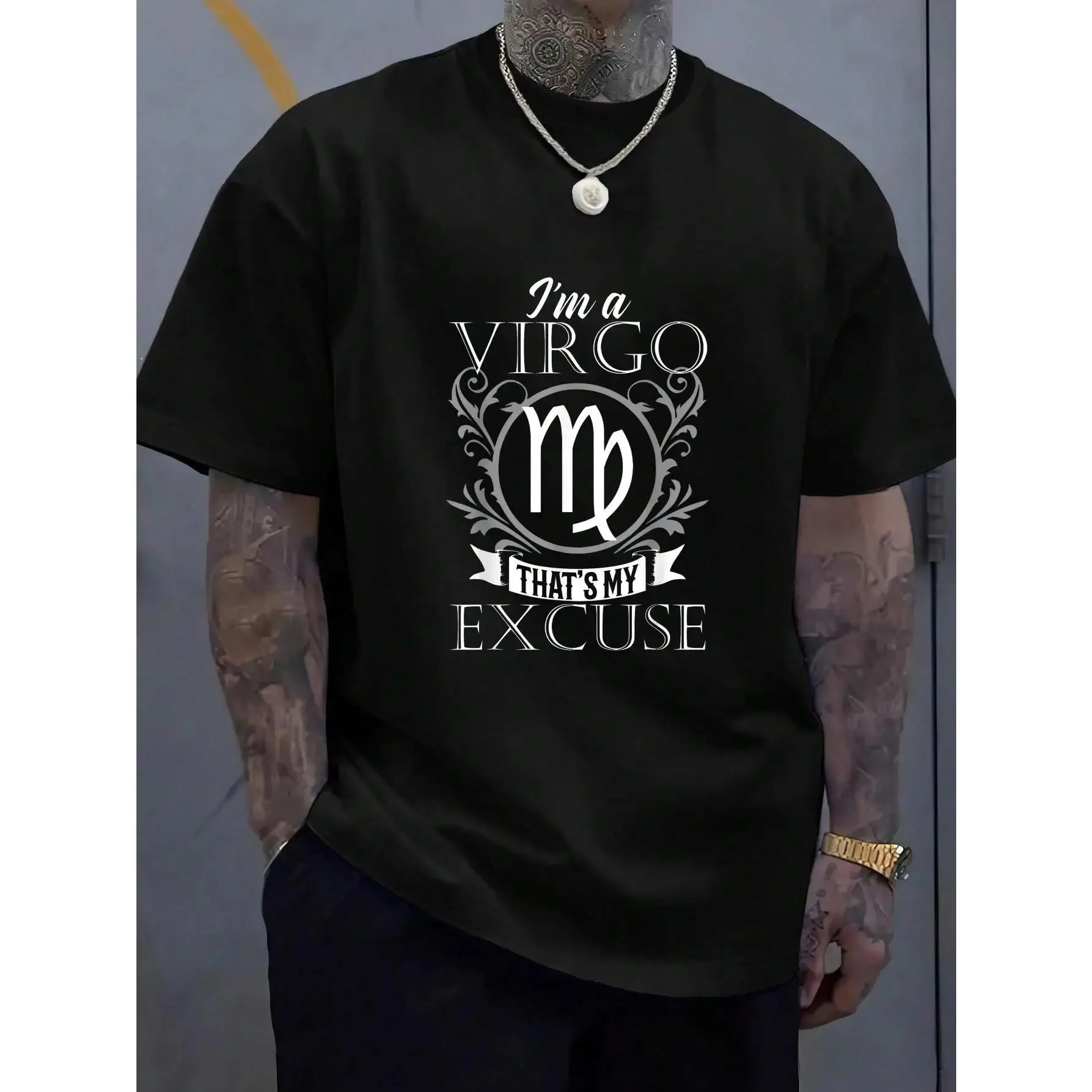 [ 100% Premium Cotton] Funny Virgo Born In August September Birthday Zodiac Sign T-Shirt, Women's Men's Graphic Tee Causal Tops